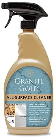 Granite Gold All-Surface Cleaner, Plastic, Gold | Streak-Free Finish on Glass, Appliances, Brass, Copper, Quartz and Granite - Food-Prep Area Safe - Made in the USA
