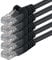 3m - nero - 5 pezzi - Rete Cavi Cat6 CAT 6 | 250MHz | non contiene alogeni | compatibile con CAT 5e / CAT6a / CAT7 | 10 / 100 / 1000 / 10000 Mbit / s | per switch, router, modem, Patchpannel, Access Point, pannelli di permutazione