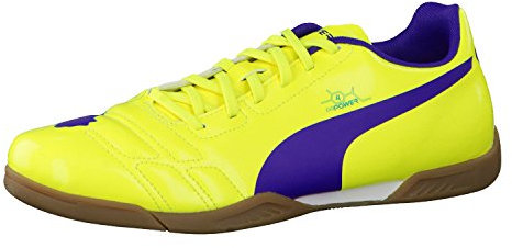 Puma evoPOWER 4 IT, Herren Hallenschuhe, Gelb (fluro yellow-violet-blue), 44 EU (9.5 Herren UK)