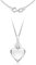 Tuscany Silver Women's Sterling Silver Heart Pendant on Chain Necklace of 46cm