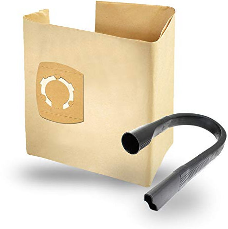 MisterVac | compatible avec les sacs d'aspirateur sacs de rechange 10 pièces + embout flexible de remplacement Würth Hws 15 l