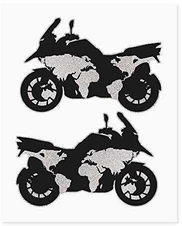 4R Quattroerre.it 9165 Aufkleber für Motorradkoffer Motorrad Berg, Adventure Stickers Nordkapp, 20 x 24 cm