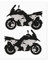 4R Quattroerre.it 9165 Aufkleber für Motorradkoffer Motorrad Berg, Adventure Stickers Nordkapp, 20 x 24 cm