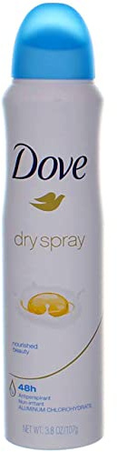 Dove Dry Spray Antiperspirant, Nourished Beauty 3.80 oz (Pack of 3)