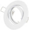 TEVEA LED Einbaustrahler Halogen Einbauleuchten Metall Einbaurahmen rund schwenkbar inkl. GU10 Fassung Einbaustrahler, LED Einbauspots (5er Weiss)