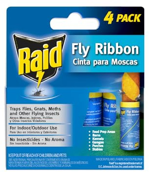 Raid Fly Ribbon Bug & Insect Catcher (4 Pack)