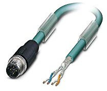PHOENIX CONTACT SAC-4P-M12MSD/5.0-931 Bussystem-Kabel, 4-Polig, D Kodierung, Auf Freies Leitungsende, 5m Kabellänge