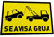 akrocard - Cartel Resistente PVC - SE AVISA GRUA - Señaletica de Aviso - señal disuasorio Ideal para Colgar y Advertir
