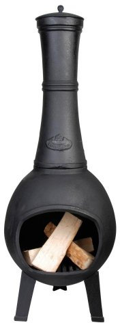 Esschert Design Terrassenofen S, schwarz, 39x39x104 cm, FF13