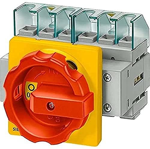 Siemens Hauptschalter Notfall 4-polig Basis Profil 2 Loch rot/gelb