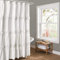 Lush Decor Tenda da doccia con motivo floreale increspato, in poliestere, bianco, 182,9 x 182,9 cm (larghezza x lunghezza), confezione da 1