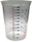 600ml Clear Plastic Mixing Cup - 10pk - No Lid