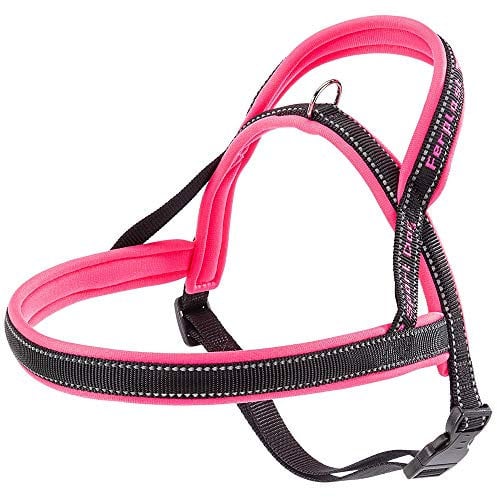 Ferplast Hundegeschirr Sport Dog, Hundegeschirr Mittelgroße Hunde, Hundegeschirr Skandinavischen Stil, Praktischer Schnapper-Verschluss, Weiche Polsterung, Reflektierende Nähte, Fuchsie