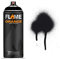 Molotow Flame Orange Spray Paint - Matt Acrylic 400ml Can Deep Black FO-904