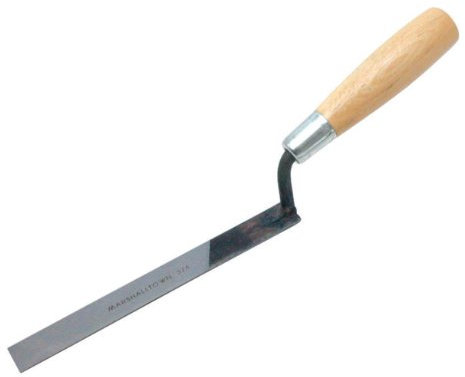 Marshalltown Maurer-/Fugenkelle mit Hartholzgriff, aus Carbonstahl, für Maurer und Künstler, Grösse der Kelle: 172x10 mm