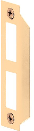 Prime-Line E 2435 Brass Victorian-Style Mortise-Lock Door Strike (Single Pack)