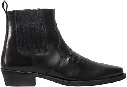 Gringos Cowboy Ankle Leather Boots Distressed
