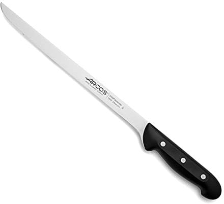 Arcos Maitre - Cuchillo Jamonero Flexible - Acero Inoxidable NITRUM 275 mm - Mango Polipropileno negro