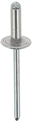 Nieten aus Aluminium, breiter Kopf, im Beutel, 4 mm x 12 mm, 79 Stück
