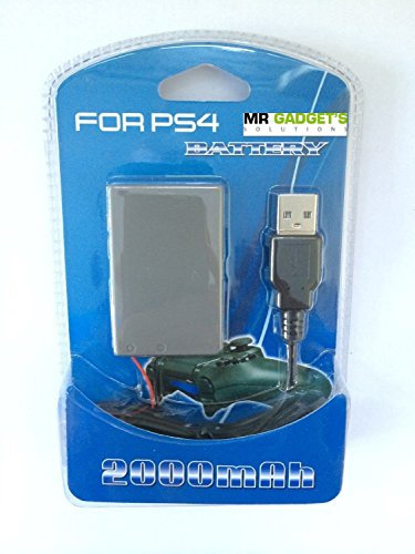 Mr. Gadget Solutions® PS4 Poweful Rechargeable Replacement Battery Pack With USB Cable for PS4 Wireless Controller