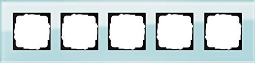 Gira 021518 Abdeckrahmen Esprit 5-Fach aus Glas, Mint