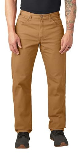 Dickies Duck Schreiner-Jeans für Herren, mit geradem Bein und lockerer Passform, Braun, 34W / 36L