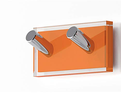 Gedy Rainbow Porte-Manteau de, résines termoplásticas, Transparent Orange, Double