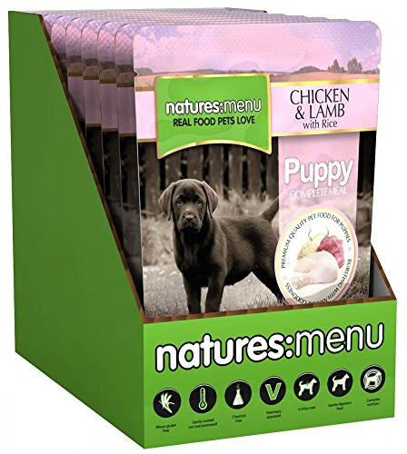 Natures Menu Chicken & Lamb Junior Puppy Wet Dog Food - 8 x 300g
