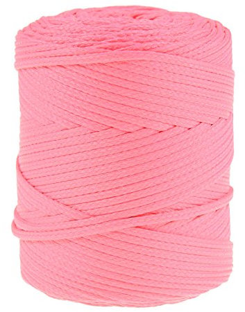 100m Polyester-Schnur Kordel 4mm, PES Kordel Flechtschnur, Polyesterkordel, Farbe:intense pink