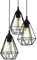 EGLO Pendelleuchte Tarbes schwarz Vintage, Hängelampe Esszimmer, Hängeleuchte 3-flammig, Retro Lampe im Industrial Design mit E27 Fassung, Pendellampe aus Stahl Ø 31 cm