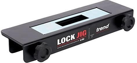 Trend Lock Jig Kit for Routing Face-Plate Recess and Mortise, 34-58mm Wide Doors, LOCK/JIG