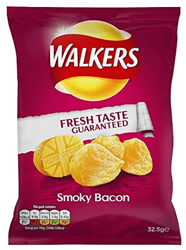Walkers Crisps Smokey Bacon 34.5 g (48 Pack)