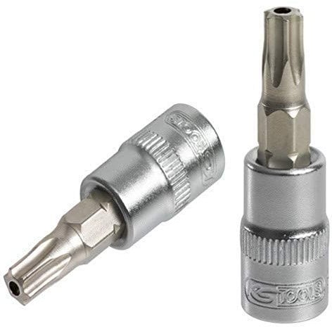 KS Tools 922.1497 – Stecknuss für Schraubendreher Torx® gebohrt 1/4 Zoll, L 37 mm – T30 – Serie ULTIMATE® – aus Chrom-Vanadium – satiniertes Finish
