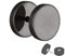 Treuheld Fake Plug - Titan Ohrstecker zum Schrauben - Schwarz - Damen & Herren - 8mm