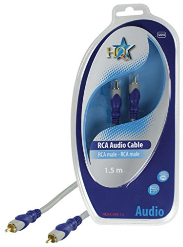 HQ HQSA-050-1.5 Câble RCA Male/RCA Male Argent