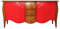 Artigiani Veneti Riuniti Made in Italy Sideboard Kirschholz und Rot