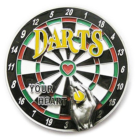 eeddoo® Gürtelschnalle - Sport Darts (Buckle für Wechselgürtel für Damen und Herren | Belt Frauen Männer Oldschool Rockabilly Metall Gothic Wave Rock Biker Western Trucker Casino Skull)