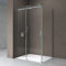 doporro Duschkabine 90x125x195cm Duschabtrennung mit Schiebetür ESG-Sicherheitsglas Klarglas inkl. beidseitiger Easy-Clean-Beschichtung Ravenna17