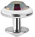 Karisma Micro Dermal Skin Diver Titan G23 Kristal Stein 3mm Farbe AB (Regenbogen)