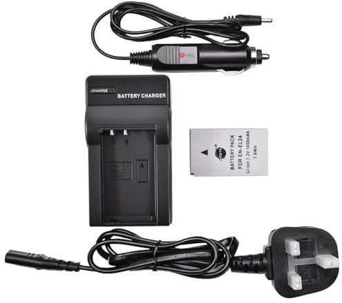 DSTE® Spare Battery and DC125U Travel Charger Kit for NIKON EN-EL24 1 J5 Digital Camera