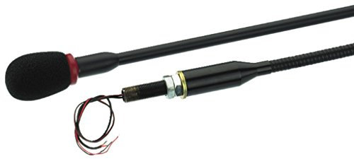 Monacor EMG-610P Elektret-Schwanenhals-Mikrofon, Schwarz, 232810