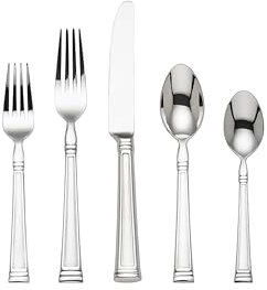 Lenox Esquire Besteck-Set, 65-teilig, 4 kg, Metallic, Silber