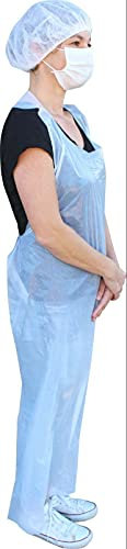 Medi-Inn PE-Schürzen Plus | Einmalschürzen 75 x 140 cm weiß 50 Stück | Stärke 18 my | gehämmert geblockt | N11318-w