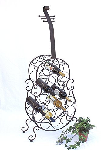 DanDiBo Weinregal Cello aus Metall stehend 100136 Flaschenhalter 134 cm Flaschenregal Wein Bar