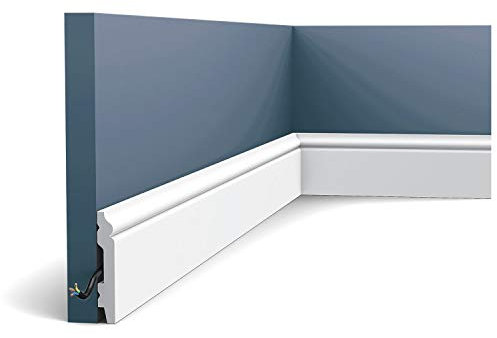 Plinthe SX165 élégante et classique aux courbes douces - L200 x H6,9 x l1,1 cm - ORAC DECOR