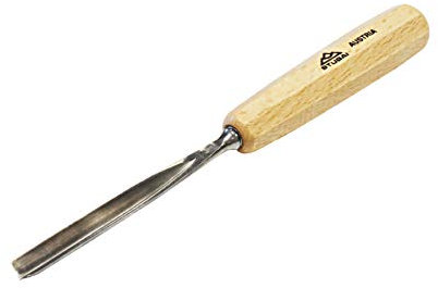 Stubai 553904 Type 39 Long/Polished Wood Carving Chisel, Grey/Beige, 4 mm