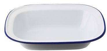 lakeland Traditional Enamel 26cm Oblong Pie Dish