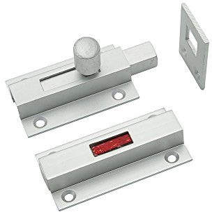 Securit Bathroom Toilet Door Aluminium Slide Bolt Lock with Indicator