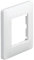 plaque 3 postes horizontal, entraxe de 71 mm hager essensya blanc
