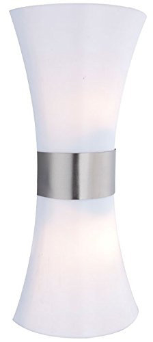 LED Wandleuchte Up & Down Wandlampe Beleuchtung Terrassenlampe Edelstahl opal H 35 cm